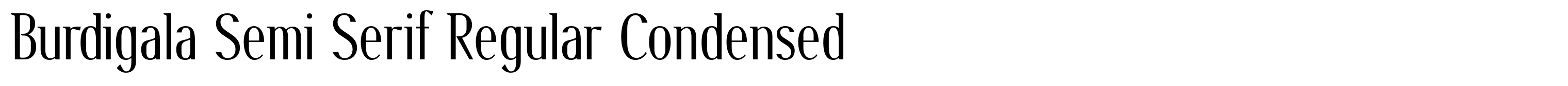 Burdigala Semi Serif Regular Condensed